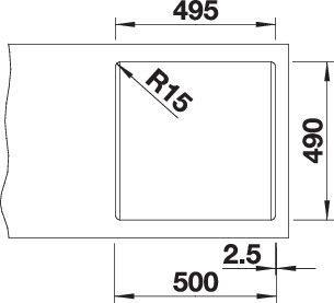 Produktbild Blanco Pleon 5 (Aufsatzspülbecken, 51.50 cm, 51 cm)