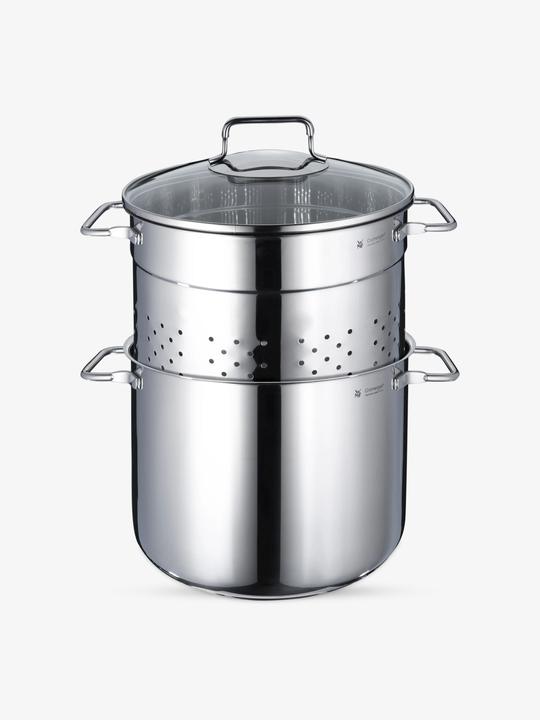 Produktbild WMF Spaghettitopf Pastatopf Nudeltopf Induktion Sieb 7,0l Edelstahl poliert (24.24 cm, Kochtopf, Edelstahl)
