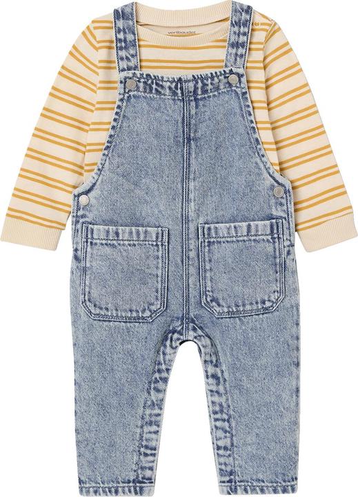 Produktbild Vertbaudet Baby-Set: Streifenshirt & Latzjeans (92)