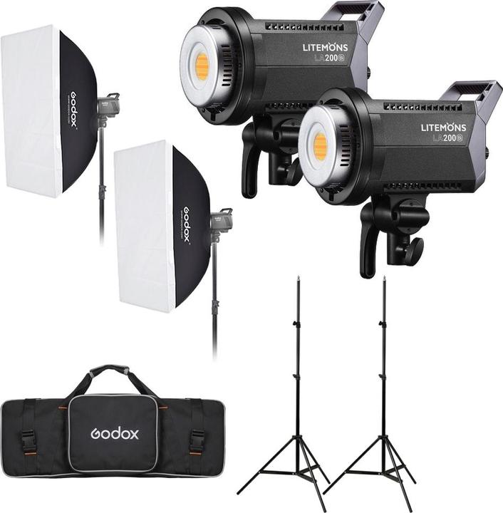 Actual product image Godox Litemons LA200Bi Bi colour Duo Kit (Studio light)