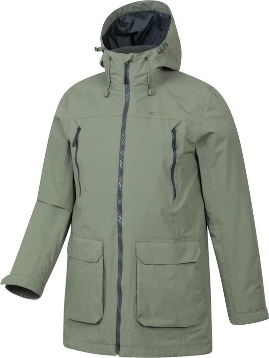 Actual product image Mountain Warehouse Mens Hastings Long Waterproof Jacket (L)