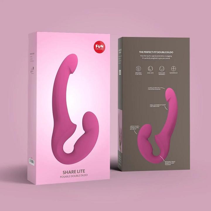 Actual product image Fun Factory Share Lite Double Dildo Blackberry