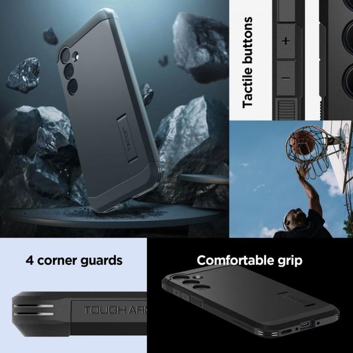 Actual product image Spigen Tough Armor Sam A35 5G czarny/black ACS07517 (Samsung Galaxy A35)