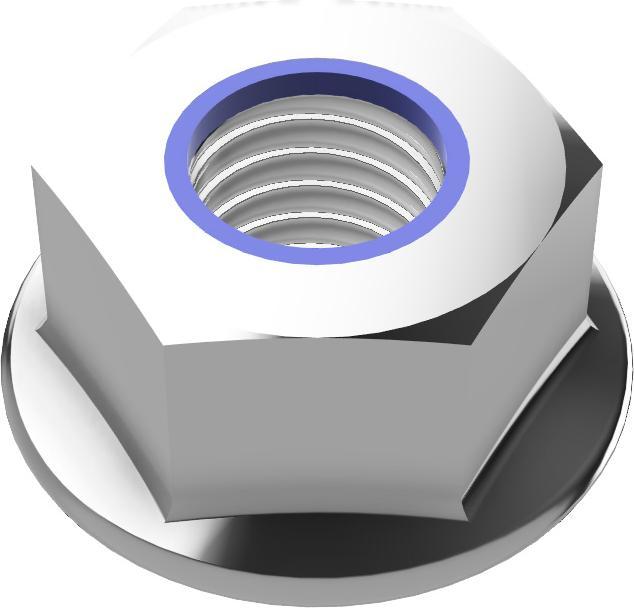 Image du produit Offgridtec Écrou de bride autobloquant avec denture de blocage DIN6926 A2 V2A acier inoxydable 25 pcs. M4 (M4, M5, M6, M8, M12, M3, M10)