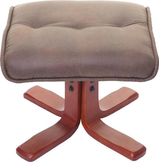 Produktbild Swisshandel24 Relaxsessel, Fernsehsessel Liegesessel TV-Sessel mit Hocker - Wildlederimitat braun