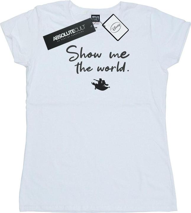 Actual product image Disney Womens/Ladies Aladdin Show Me The World Cotton T-Shirt (S)