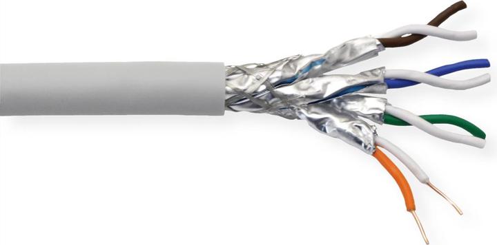 Actual product image Value S/FTP (PiMF) cable, Cat.8 (Class I), solid wire, AWG22, LSOH (S/FTP, CAT8.1, 100 m)