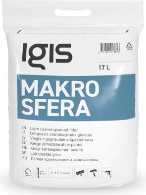 Produktbild Igis Sprøjtespartel - Grov - Makrosfera 17L - Grå (17000 ml)