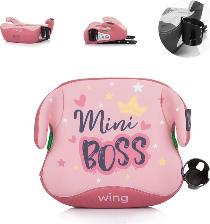 Produktbild Chipolino Wing i-Size 125-150cm Isofix, Rosa Mini BOSS (Kindersitzerhöhung, ECE R129/i-Size Norm)