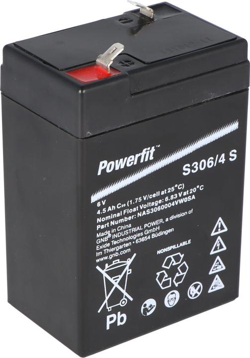 Produktbild Exide Akku Powerfit S306/4 S (6 V, 4.50 Ah)