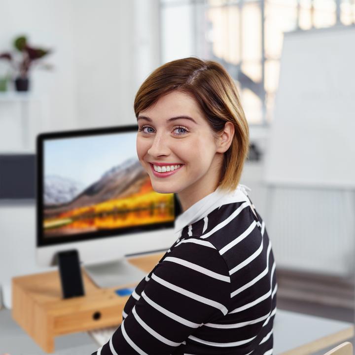Produktbild Relaxdays Monitorständer mit 2 Schubladen