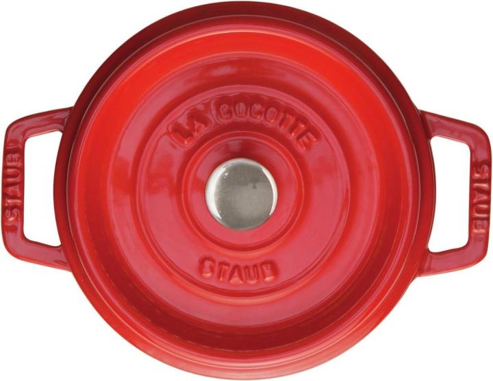 Immagine prodotto Staub Tostatore rosso ciliegia (20 cm, Pirofila + casseruola, Ghisa, Smalto)