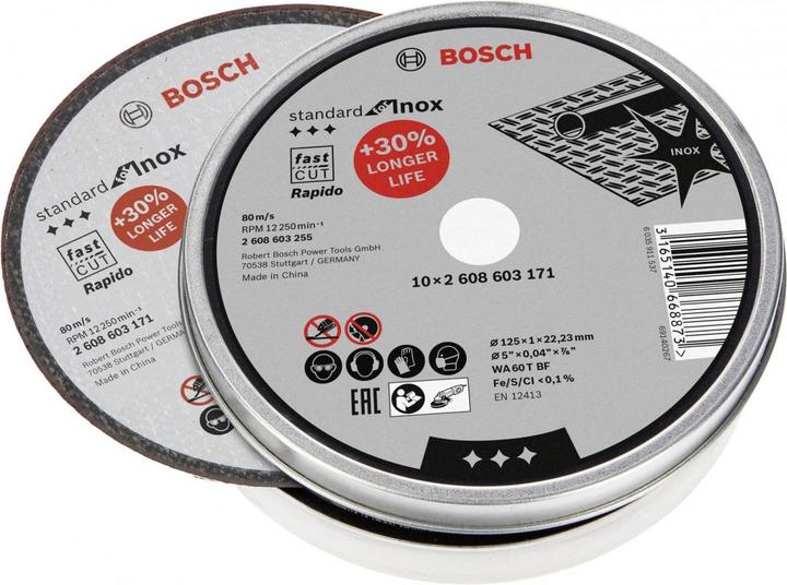Bosch Professional Zubehör PRO Stainless Steel and Metal cutting disc, 125 x 1 x 22.23 mm