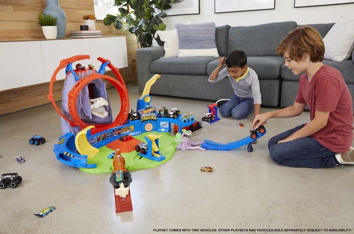 Produktbild Hot Wheels Monster Trucks Vulkan Arena Spielset