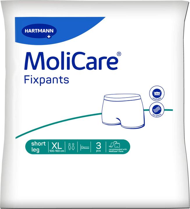 Actual product image Hartmann MoliCare Fixpants XL short leg fixation trousers for incontinence pads, 3 pcs. fixation trousers (3 x, XL)