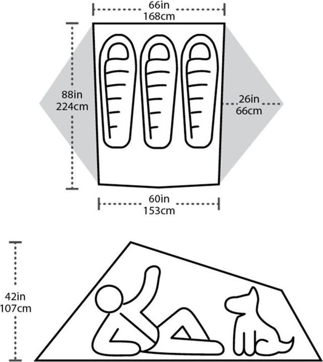 Actual product image Big Agnes Tiger Wall 3 Platinum (Dome tent, 1.23 kg, 3 persons)