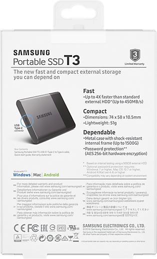 Produktbild Samsung Portable SSD T3 (1000 GB)