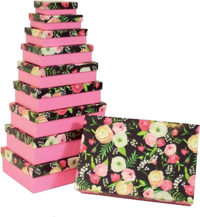Produktbild PBS Austria Kartonagen Set 10-teilig Blumen (Geschenkbox, 10 x)