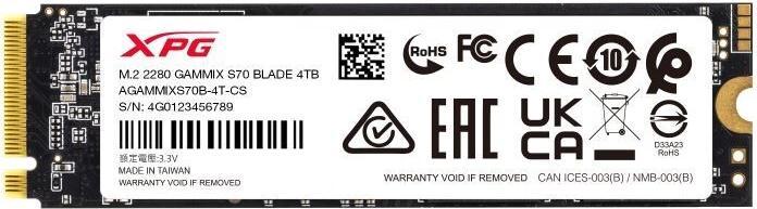 Produktbild Adata XPG Gammix S70 Blade (8000 GB, M.2 2280)