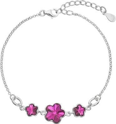 Evolution Group - Silver bracelet with fuchsia Swarovski crystals 33112.3 fuchsia