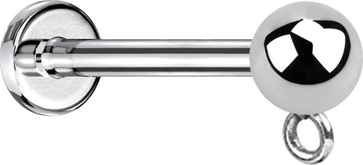 Image du produit Chaotic Trading Micro Labret femelle argent avec boule anneau pour pendentif (sans laiton, Acier chirurgical 316L)