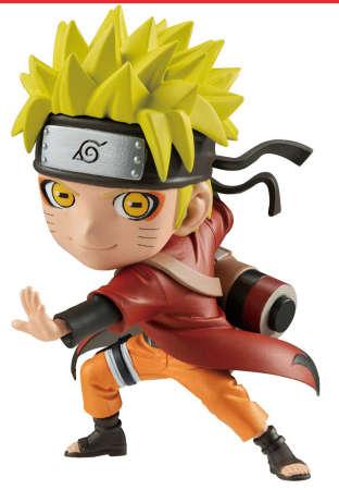 Actual product image Bandai 8 cm Chibi Figure With Naruto Base