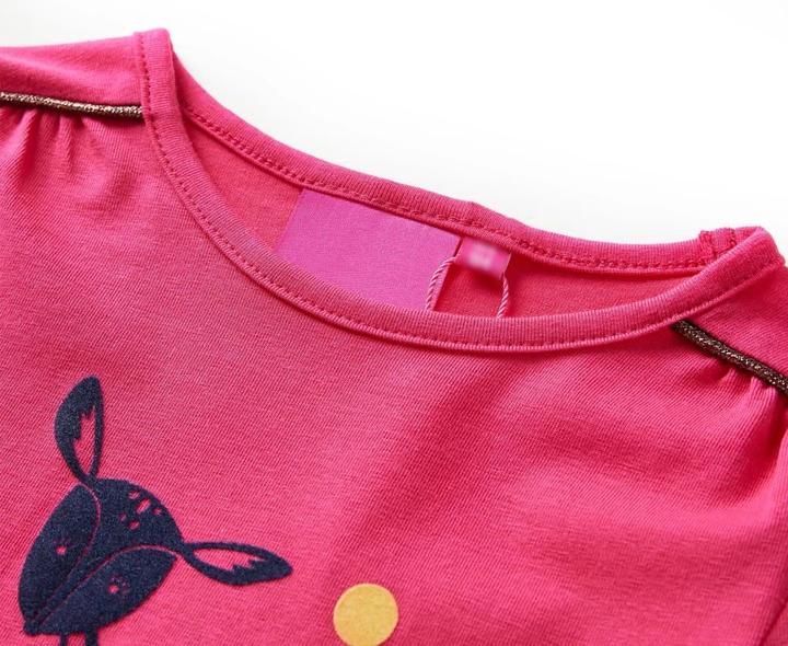 Actual product image VidaXL Children's long-sleeved shirt bright pink 92,Material: 95 % cotton. 5 (92)