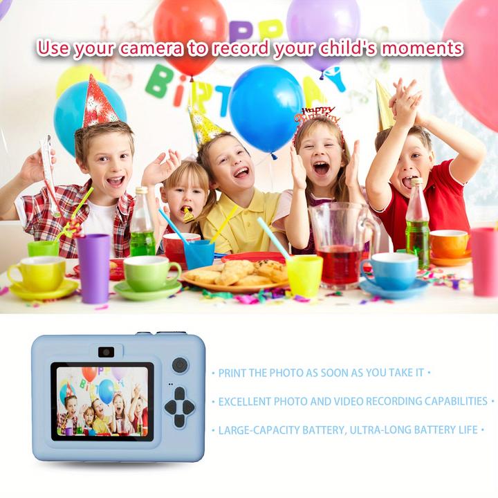 Actual product image Activity Board Digital HD selfie camera for children with 7.11 cm IPS screen - waterproof, rechargeable via