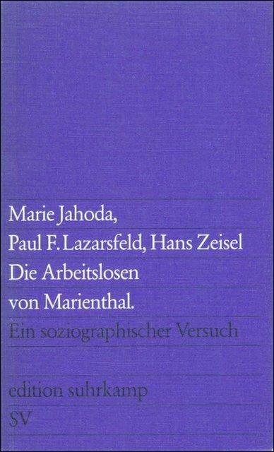 Actual product image Die Arbeitslosen von Marienthal (German, Marie Jahoda, 1975)