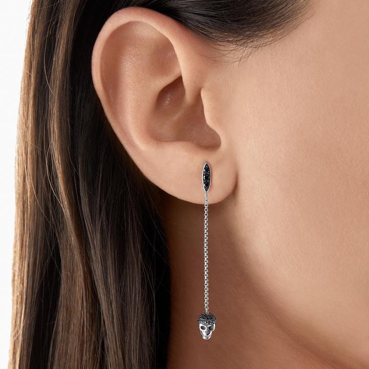 Actual product image Thomas Sabo Skull earrings (Blackened, 925 sterling silver)
