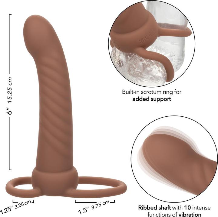Immagine prodotto CalExotics Penetratore Doppio A Coste Maxx 10 Vibrazioni Marrone