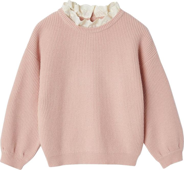 Image du produit Vertbaudet Mädchen Pullover mit Volantkragen, Capsule Collection MAMA, TOCHTER & BABY Oeko-Tex (146)