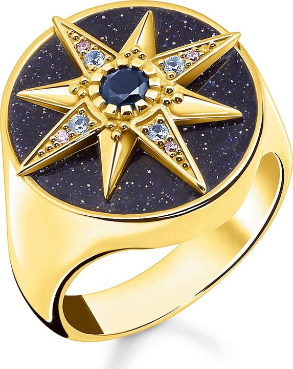 Immagine prodotto Thomas Sabo Anello Royalty Star con pietre d'oro (56, 925 Argento)