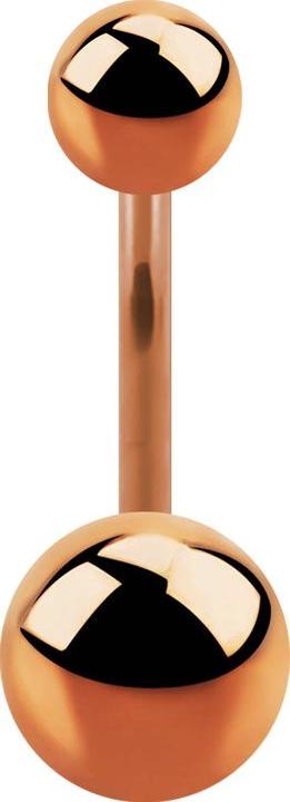 Produktbild Star Piercing Banane rosegold mit zwei Kugeln (ohne Messing, Titan G23)