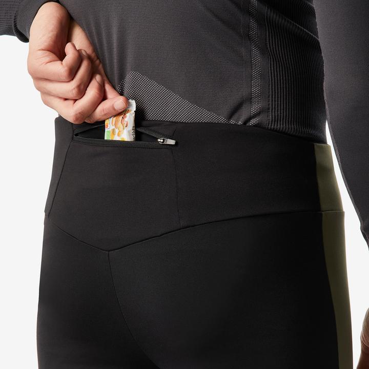 Image du produit Wedze Pantalon de ski de fond collant homme coupe-vent - 500 noir/khaki (W30/L33)
