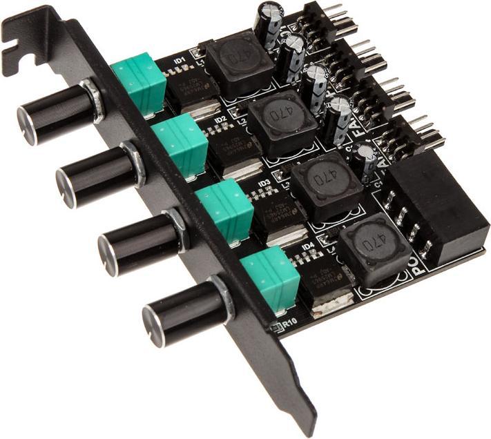 Actual product image Lamptron CP436 4-channel fan controller for PCI slot - black (4 Fan)