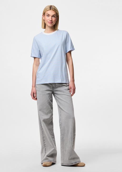 Produktbild Pieces Pcria Ss Fold Up Tee Stripes Noos Bc (S)