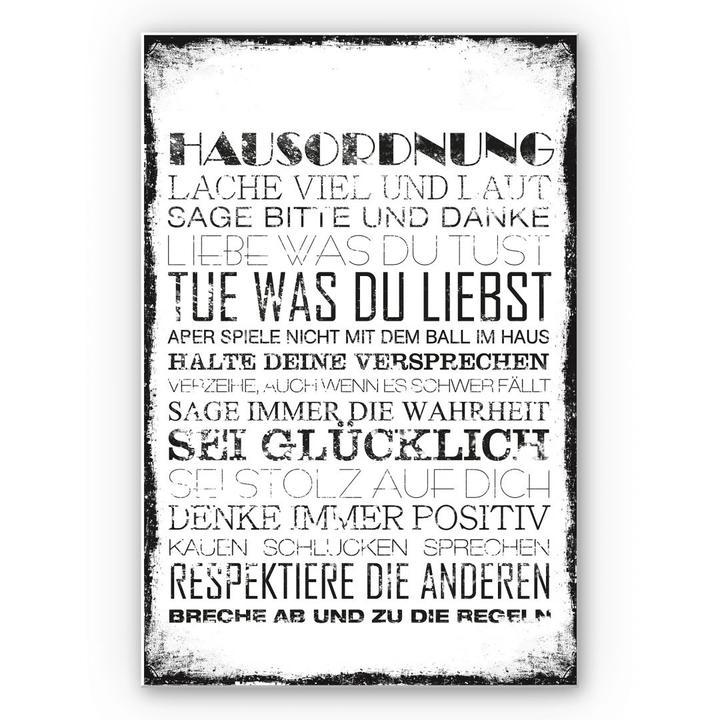 Actual product image Trenddeko House rules (70 x 100 cm)