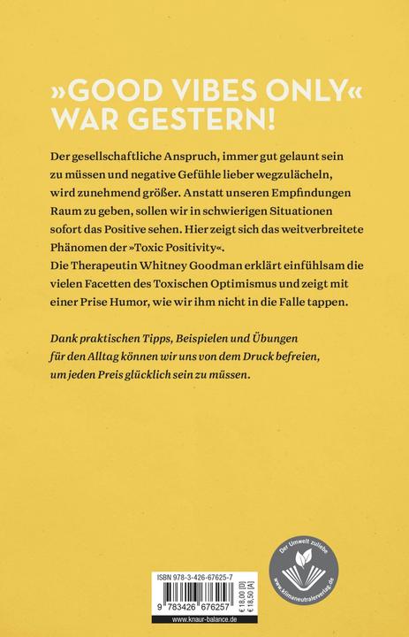 Actual product image Toxic Positivity (German, Whitney Goodman, Franka Reinhart, 2023)