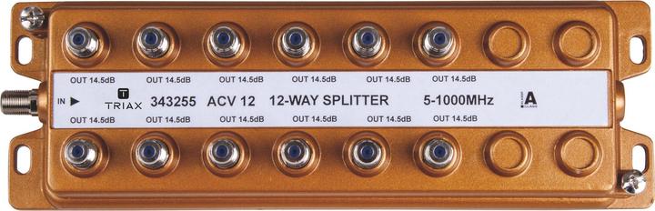 Produktbild Triax F-Verteiler 12fach 5-1000MHz 14dB brummentkoppel ACV 12 (Kabel Zubehör)