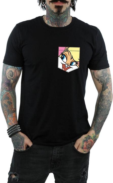 Actual product image Looney Tunes Mens Lola Bunny Face Faux Pocket T-Shirt (3XL)
