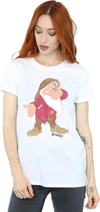 Actual product image Snow White Womens/Ladies Grumpy Cotton Boyfriend T-Shirt (M)