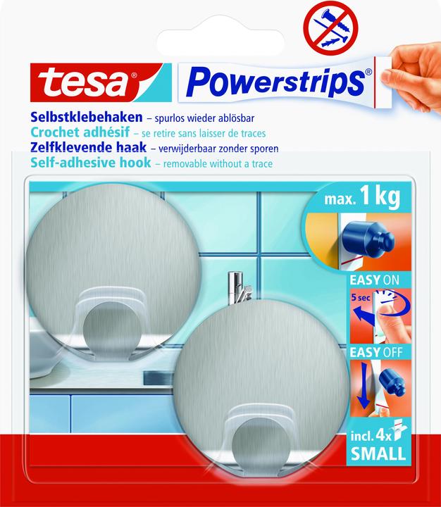 Actual product image tesa Powerstrips hook SMALL metal round