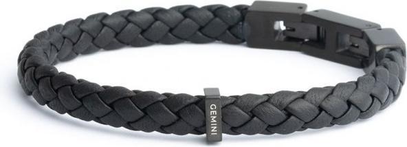 Immagine prodotto Gemini Una Black M-L (Pelle nappa e acciaio inossidabile nero)