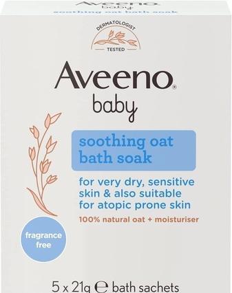 Energy Label Aveeno Baby Soothing Oat Bath Sachets - Pack of 5