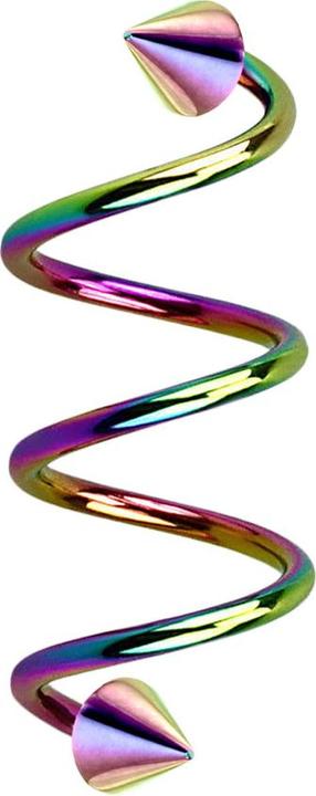 Produktbild Star Piercing Micro Spirale farbig mit zwei Cones (ohne Messing, Chirurgenstahl 316L)