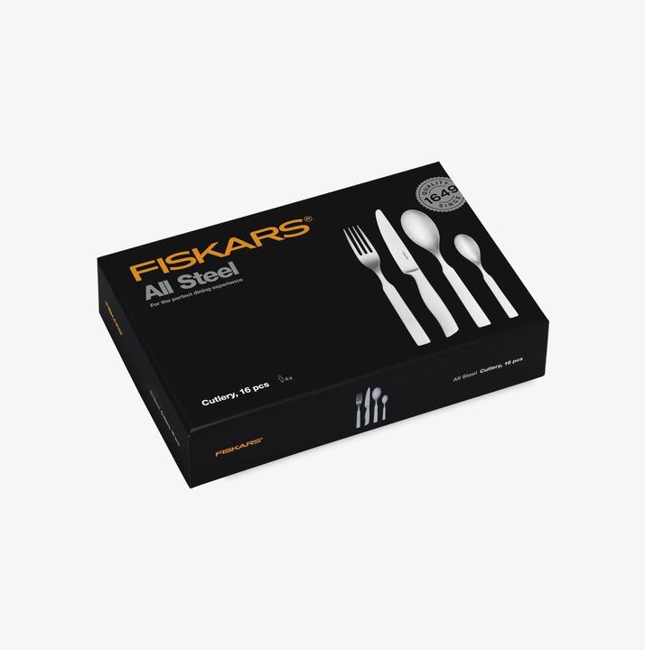 Actual product image Fiskars All Steel Cutlery set, 16 pieces (16 Piece, Cutlery set)