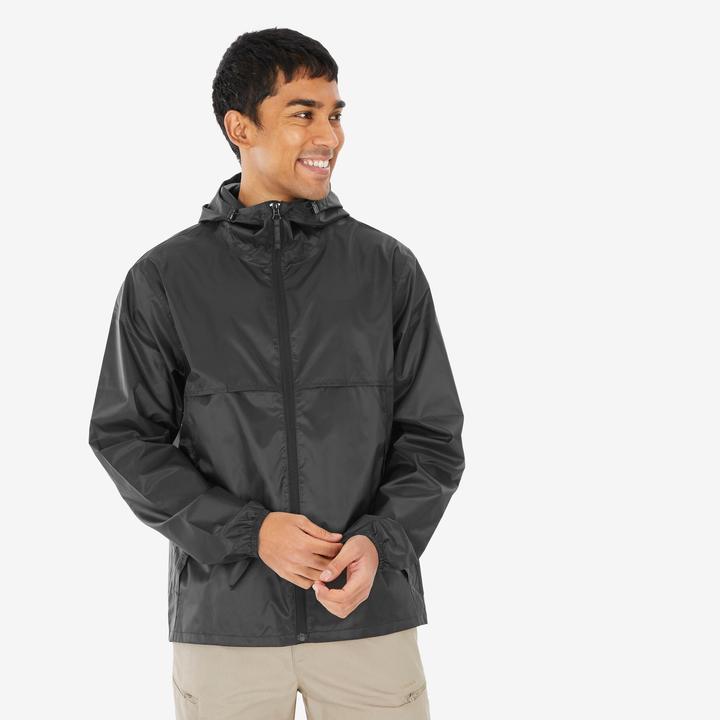 Immagine prodotto Quechua Giacca da pioggia da uomo Raincut Fullzip - nero (4XL)
