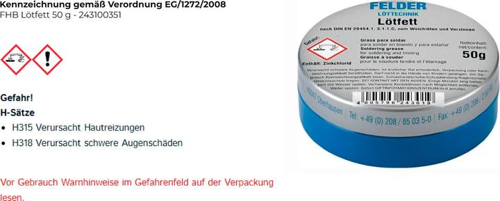 Produktbild Felder Lötfett (Lötfett)