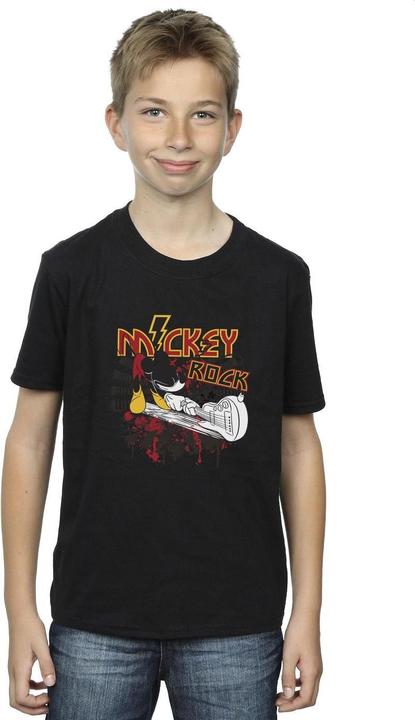 Actual product image Disney Boys Mickey Mouse Smash Guitar Rock T-Shirt (152, 158)